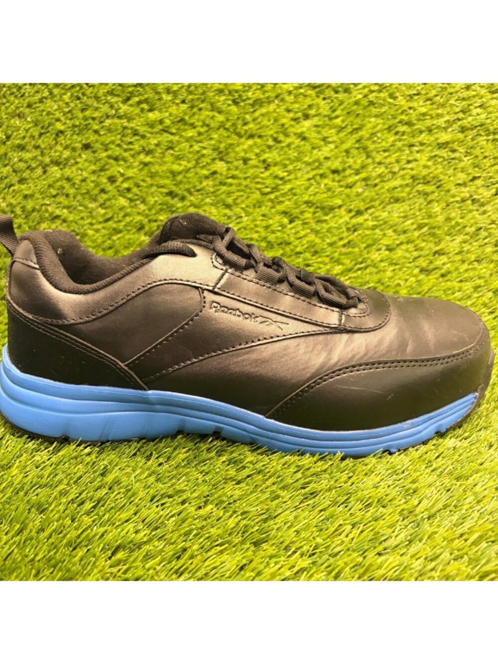 Reebok Ateron Mens Size 13E Black Blue Composite Steel Toe Safety Work Shoes